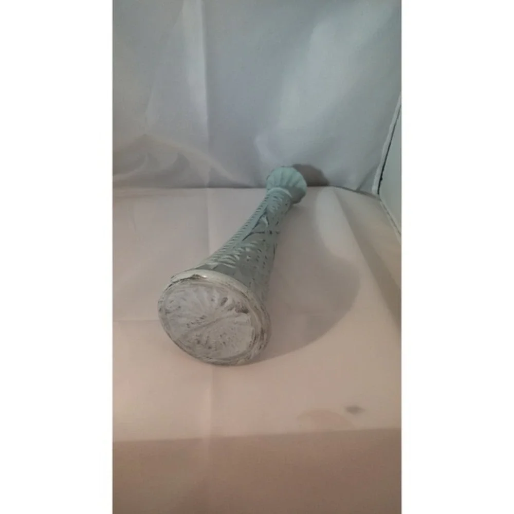Shabby-chic‎ Chalk painted single stem floral glass vase